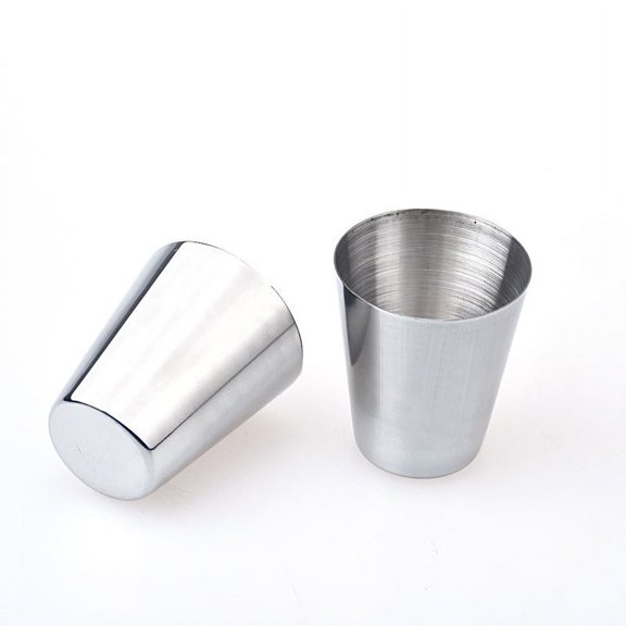6 Pack Stainless Steel Cup Metal Tumbler Double Wall Vacuum Water Glasses Camping Reusable Mugs Bbq Home Office Party Coffee,1.4 inch.
