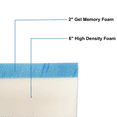 thumbnail image 2 of FoamRush 8" x 20" x 25" Cool Gel Memory Foam Seat Cushion Replacement Medium Firm (Upholstery Foam, Seat Replacement, Upholstery Sheet, Foam Rubber Padding, Couch, Sofa Cushion, Mattress)Made in USA, 2 of 8