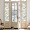 thumbnail image 3 of Vintage Green Floral Window Privacy Film Farmhouse Flower Pastoral Style Decorative Glass Window Film UV Blocking Static Cling Non-Adhesive Sticker Covering for Home Door 17.7 x 78.7 inches, 3 of 7
