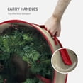 thumbnail image 4 of 2-Pack Christmas Wreath Storage Container 24"- Artificial Christmas Wreath Storage, Solid Handles, Dual Zipper, And Straps, Holiday wreath Storage Bag, Non Woven PVC Clear Top Fabric For Transparency, 4 of 7