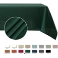 thumbnail image 3 of Faux Linen Textured Rectangle Tablecloth Water Resistant Wrinkle Free Spill-Proof Soft Table Cloth for Dining Room Decoration, Banquet, Christmas Holiday Dinner, 60 x 84 Inch Hunter Green, 3 of 5