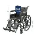 thumbnail image 6 of Drive Medical Silver Sport 2 Wheelchair, Non Removable Fixed Arms, Elevating Leg Rests, 18" Seat, 6 of 6