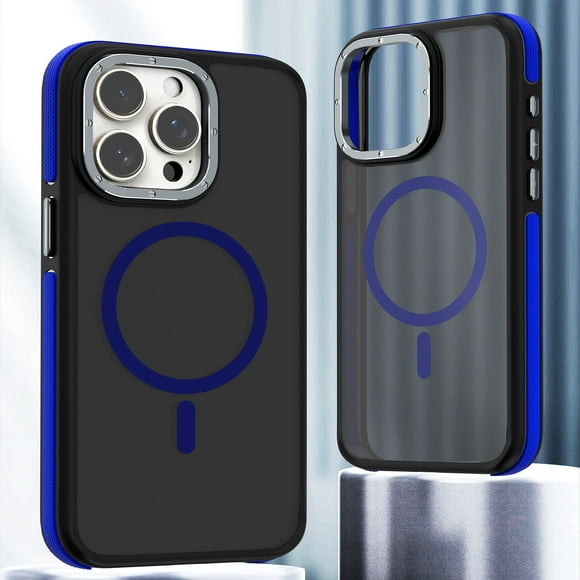 Magnetic for iPhone 16 Case [Compatible with MagSafe] [10 FT Military Grade Drop Protection] Slim Translucent Matte Shockproof with Anti-Fingerprint Phone Case, Blue