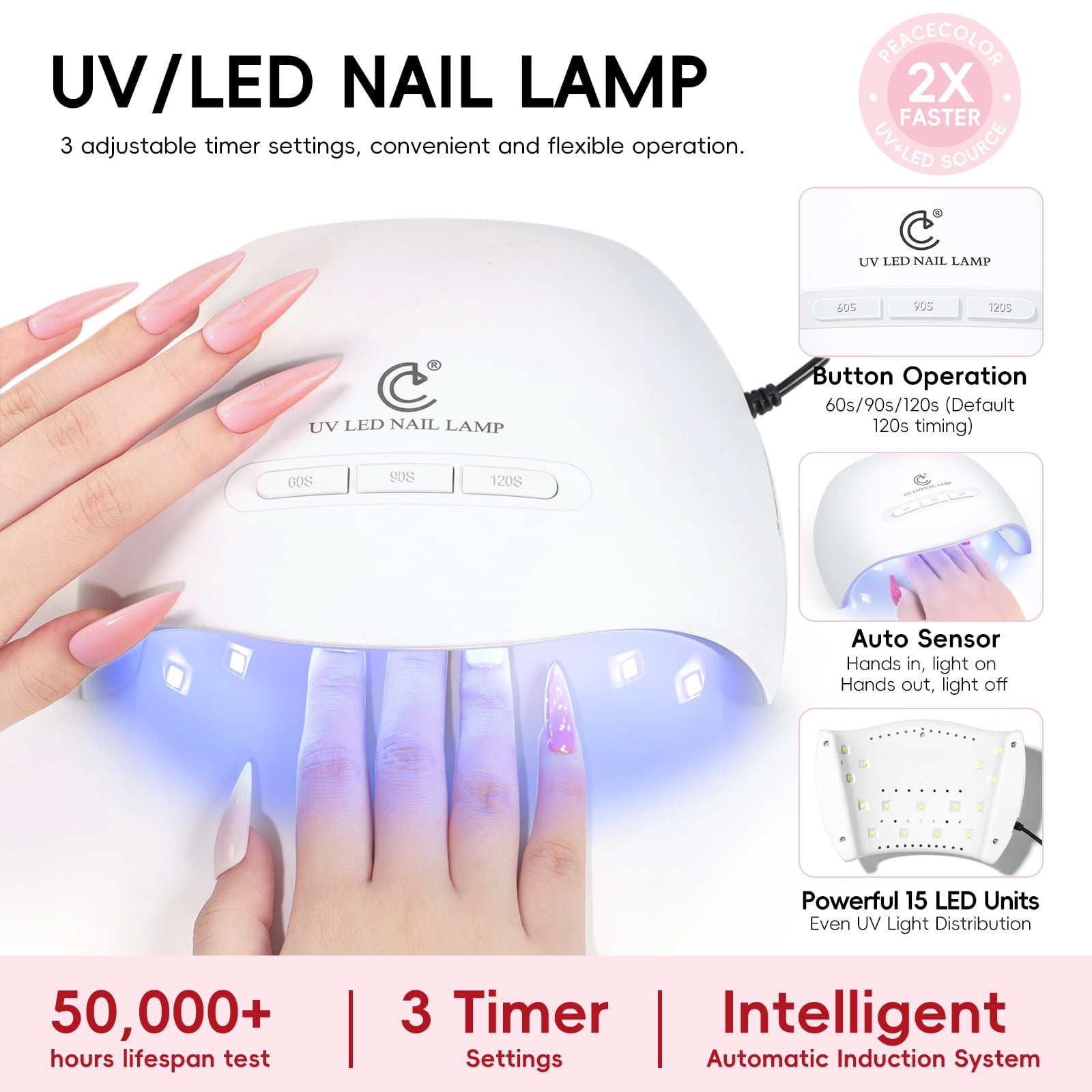 Gel Nail Polish Kit with U V Light 15 Colors Gel Polish Set Nail Decorations Stickers Gel Manicure Nail Kits DIY Salon at Home Gifts for Women