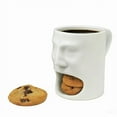 thumbnail image 6 of Funny Coffee Mug with Cookie Holder - Unique Ceramic Tea Cup for Breakfast Drinking - Whimsical Human Face Style Water Bottle for Tea and Milk, 6 of 8