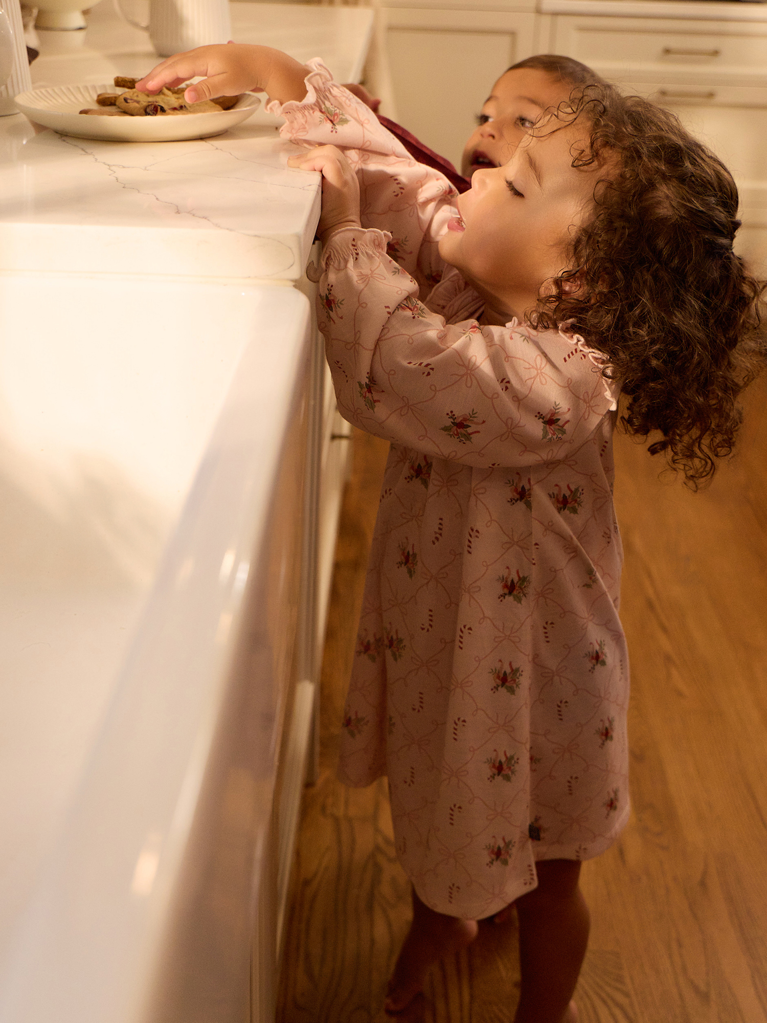 Modern Moments by Gerber Toddler Girl Christmas Ruffle Yoke Nightgown, Sizes 12 Months - 5T