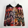 thumbnail image 4 of Demon Slayer Zip Up Hoodies Unisex Realistic 3D Print Sweatshirt Long Sleeve Hooded Jacket Coat 2XL, 4 of 8