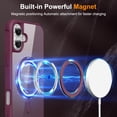 thumbnail image 3 of Case for iPhone 16, 360 Degree Rotating Ring Bracket, Support Magnetic Car Mount, Drop Protective Back Case, Anti-Scratch Translucent Ultra Slim Phone Cover for iPhone 16, Winered, 3 of 7