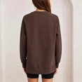 thumbnail image 5 of Binmer Women’s Solid Color Crew Neck Raglan Long Sleeve Sweatshirt, Casual Pullover Top With Side Slit Hem,Sizes S-3XL, 5 of 9
