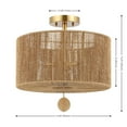 thumbnail image 2 of SAFAVIEH Solmaz 15 in. Modern 3-Light Natural Paper Mount Light with Natural Paper Shade, 2 of 5