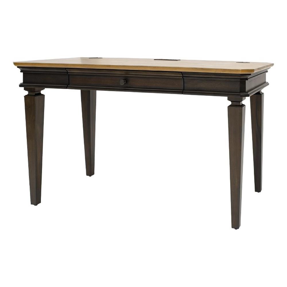 Pemberly Row Set of 3 Executive Desk w/ Power Center & Filing Cabinet & Bookcase