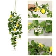 thumbnail image 5 of Primavera y verano flor artificial rama larga colgante de pared de limón de tres puntas, 5 of 5