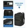 thumbnail image 4 of WANDF Travel Backpack For Spirit Airlines Personal Item Bag 18x14x8 with Wet Pocket, 17 Inch Laptop Backpack for Men Women（Black）, 4 of 8