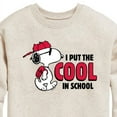 thumbnail image 3 of Peanuts - Snoopy - I Put the Cool in School - Toddler & Youth Crewneck Fleece Sweatshirt, 3 of 6