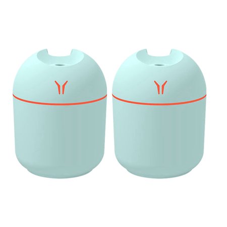 

2X 250ML Mini Humidifier USB Personal Desktop Diffuser for Car Home with LED Night Lamp A