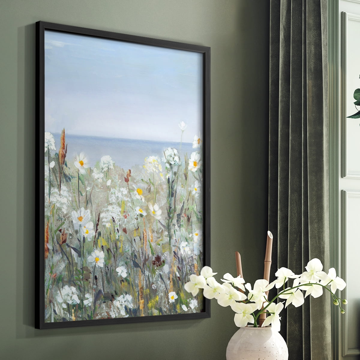 Wild Sea Breeze I Framed Print in Black Solid Wood 16 x 20 Framed Print