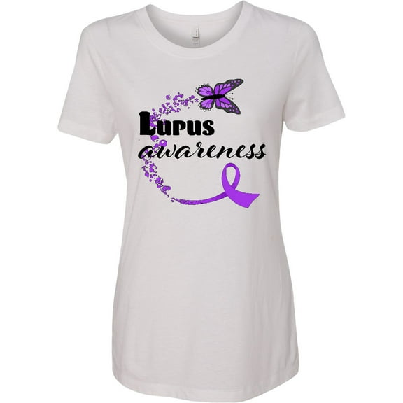 Inktastic Lupus Awareness Butterfly Ribbon Women's T-Shirt