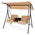 thumbnail image 4 of Silla de columpio Costway para Exteriores 2 plazas con toldo ajustable y enfriador, 4 of 4