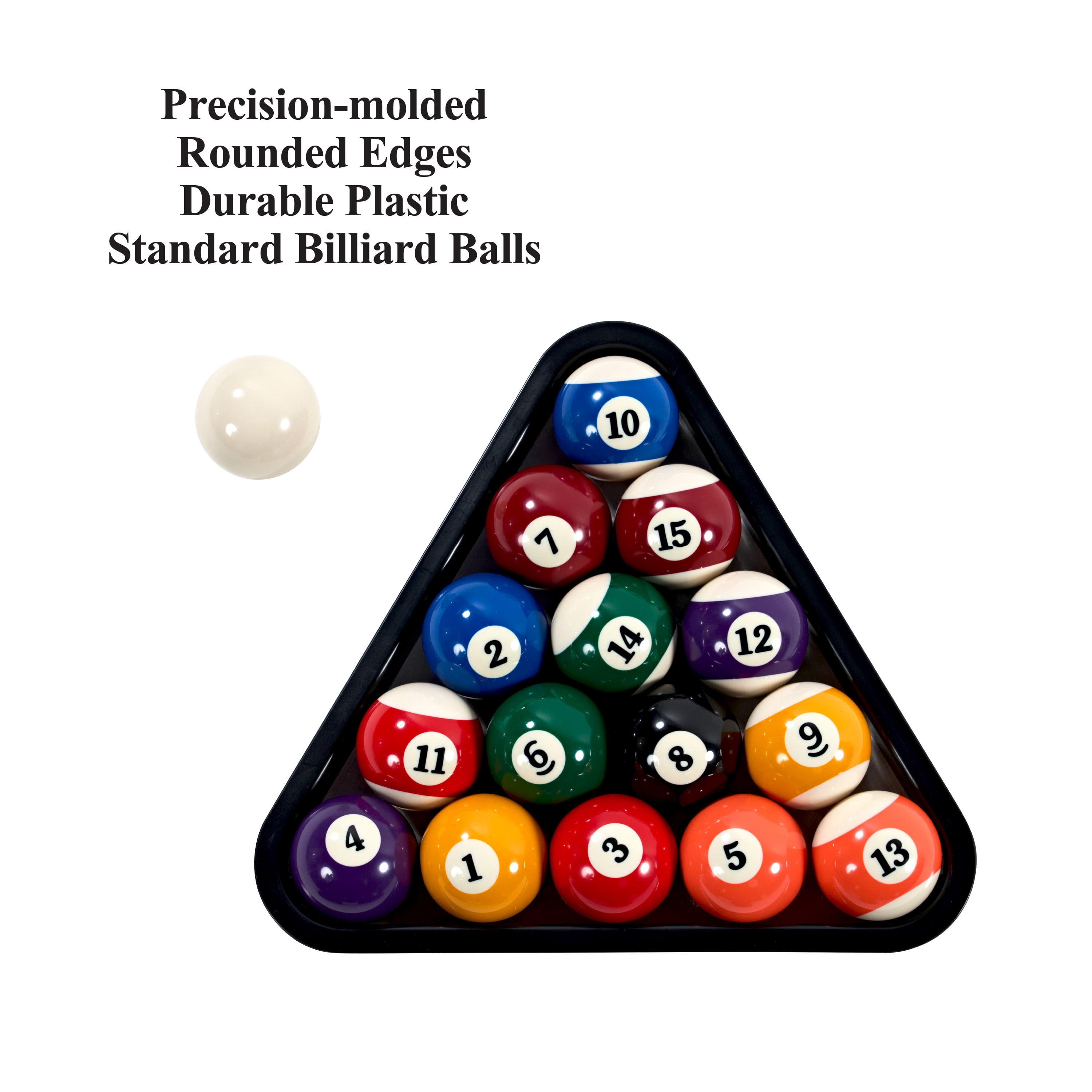 Barrington Billiards 16-Piece Regulation 2-1/4 inch Pool Ball Set with Triangle Rack
