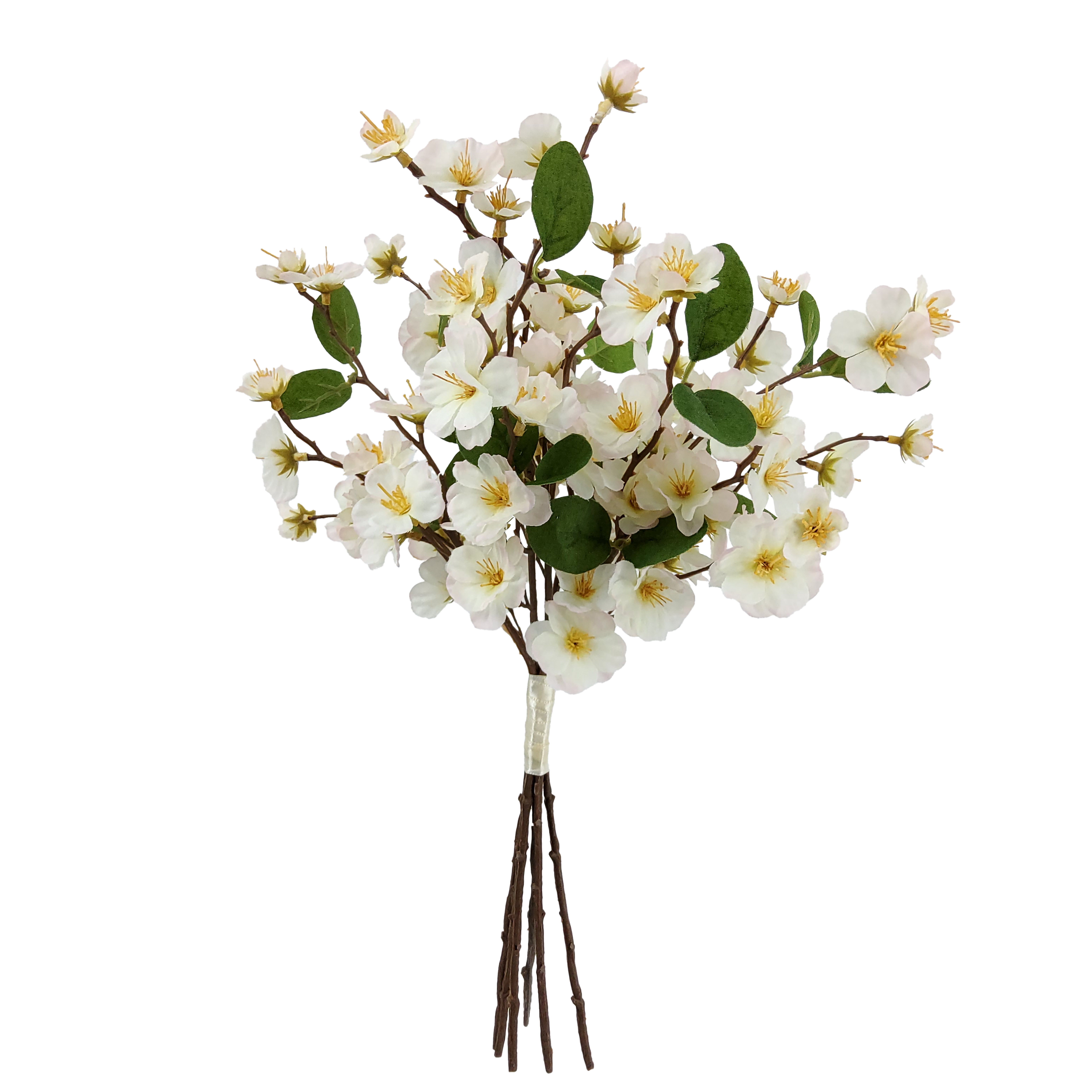 Mainstays 17in Indoor Artificial Peach Blossom Bundle, Peach Color, Artificial Flower, Blossom Flower.