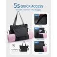 thumbnail image 5 of Yoga Bags for Women Yoga Mat Bag Carrier Carryall Tote with with Hook-and-loop, Pilates Shoulder for Travel Beach Gym Office Workout, Black, 5 of 11