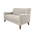 thumbnail image 7 of Noble House Laiah Mid Century Modern Fabric Tufted Loveseat, Beige, 7 of 7