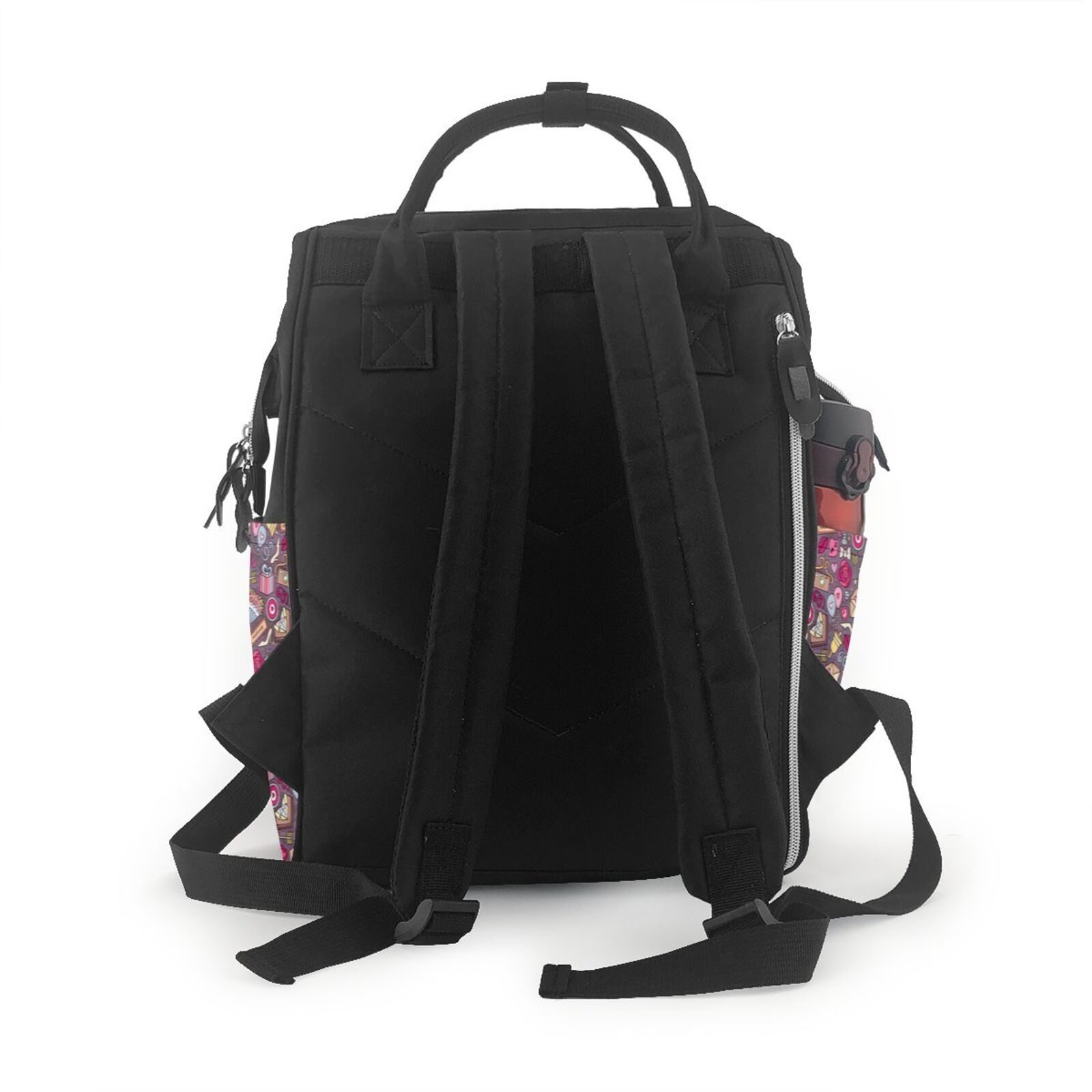Fuzoiu Doodles Wedding Print Diaper Bag Backpack,Baby Essentials Travel Tote,Multi function Waterproof Diaper Bag, Travel Essentials Baby Bag - Unisex