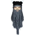 thumbnail image 4 of Creative Barbarian Knit Beard Hat Funny Knit Cap Wig Beanie Hats Beard Facemask, 4 of 6