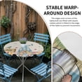 thumbnail image 2 of Spring Gnomes Floral Round Tablecloth for 55-60 Inch Tables,Fitted Table Cover with Elastic Edge,Pink Tulip Botanical Beige Burlap Waterproof Outdoor Table Cloth Protector for Patio Garden Dinner, 2 of 9