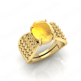 thumbnail image 3 of Shree Jewelrs Original Certified Natural Yellow Sapphire (Pukhraj) Ring - 8.25 Ratti Certified Handcrafted Ring Jupiter Ring, PANCHDHATU Gold Plated Ring for Men and Women, 3 of 5