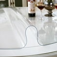 thumbnail image 2 of ORUYROP Housse de Table Ronde Transparente Améliorée 42 Pouces 2 mm d'Épaisseur Protège-Table en Vinyle Imperméable, 2 of 7