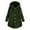 Army Green, variant on Women's Wool Blend Hooded Winter Coat Loose Fit Long Cardigan Style Outerwear Jacket with Button Front