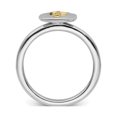 thumbnail image 2 of Sterling Silver Cross Ring with Yellow Cross and Accent Diamond, 2 of 5