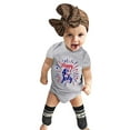 thumbnail image 5 of WUANDIXFA American Flag Baby Boy Outfit Newborn 4th of July Outfit Baby Boy Girl Romper USA Stars Bodysuit Fourth of July Cute Summer Clothes 3-6 Months,Grey, 5 of 7
