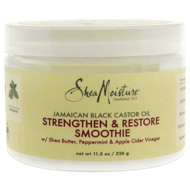 Aceite de ricino negro jamaicano Fortalecer y restaurar Smoothie Cream Shea Moisture Crema de 11.5 oz