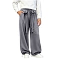 thumbnail image 2 of LvhaoGJOB Kids' Casual Pants - Soft, Elastic Waist & Pockets - Gray 9-10 Years, 2 of 5