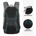 thumbnail image 7 of WATERFLY Unisex 30L Small 600D Durable Hiking Travel Nylon Backpacks Daypack,Black, 7 of 7