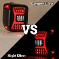 thumbnail image 5 of LED Tail Lights for 2019-2021 Jeep Gladiator JT Accessories w/3D DRL/Dynamic Sequential Turn Signal Light, Plug & Play Taillights, Brake Lamp 1 Pair Black Housing/Smoke lens, 5 of 8