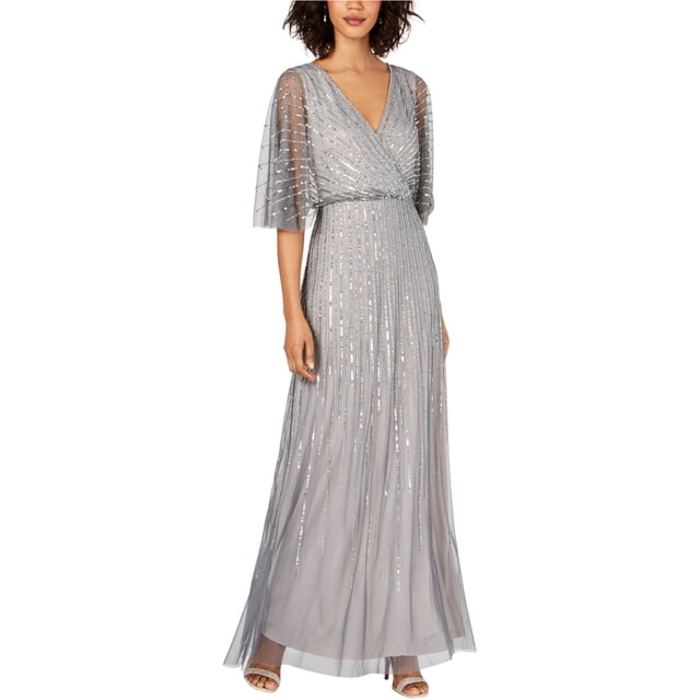 Adrianna Papell Robe à Paillettes pour Femmes, Gris, 8
