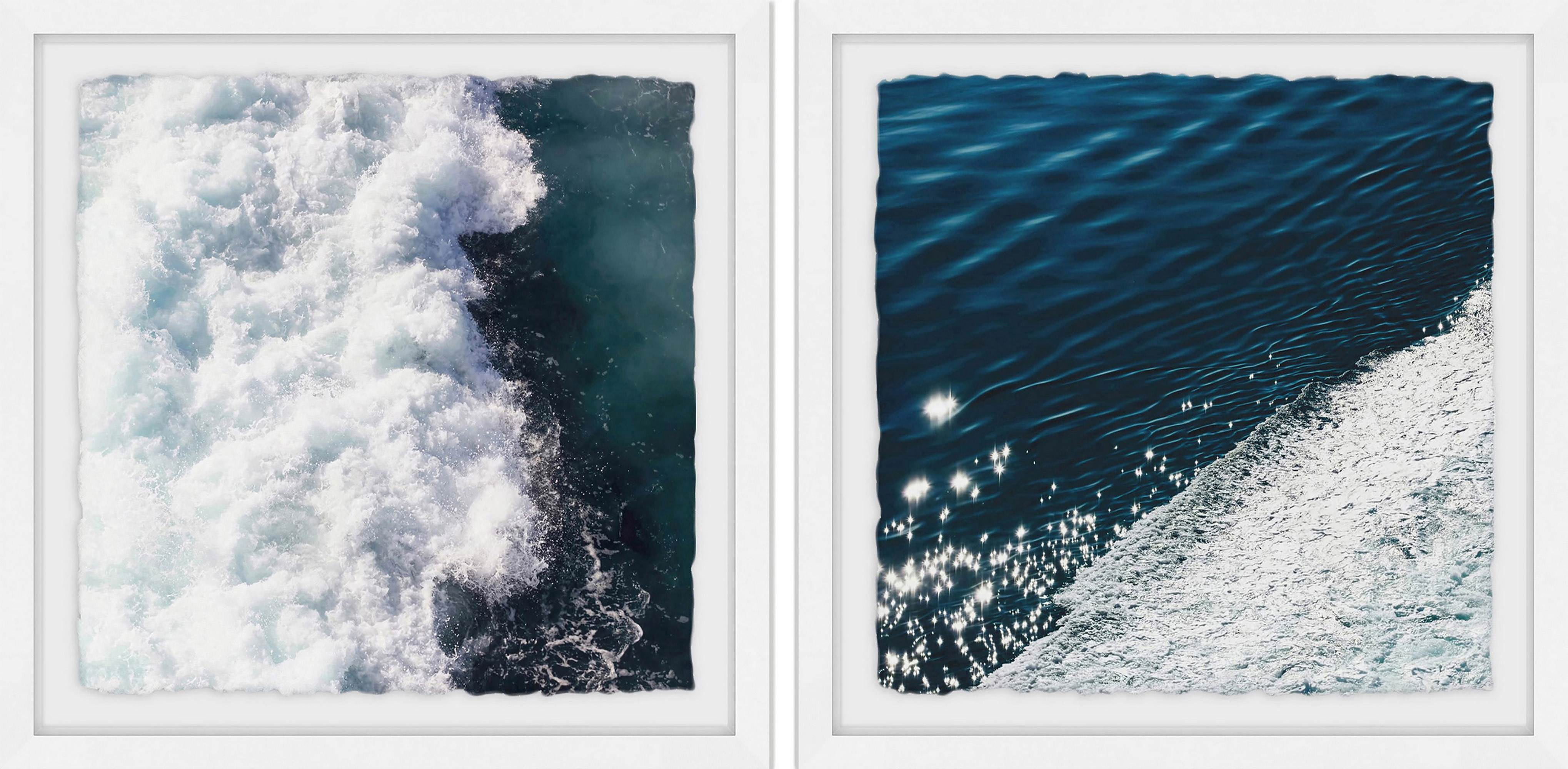 Midnight Blue Wave II Diptych