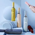 thumbnail image 2 of Typpkmm Paraguas AutomáTico Color Morandi with 12 Varillas and Doble Estructura, 2 of 7