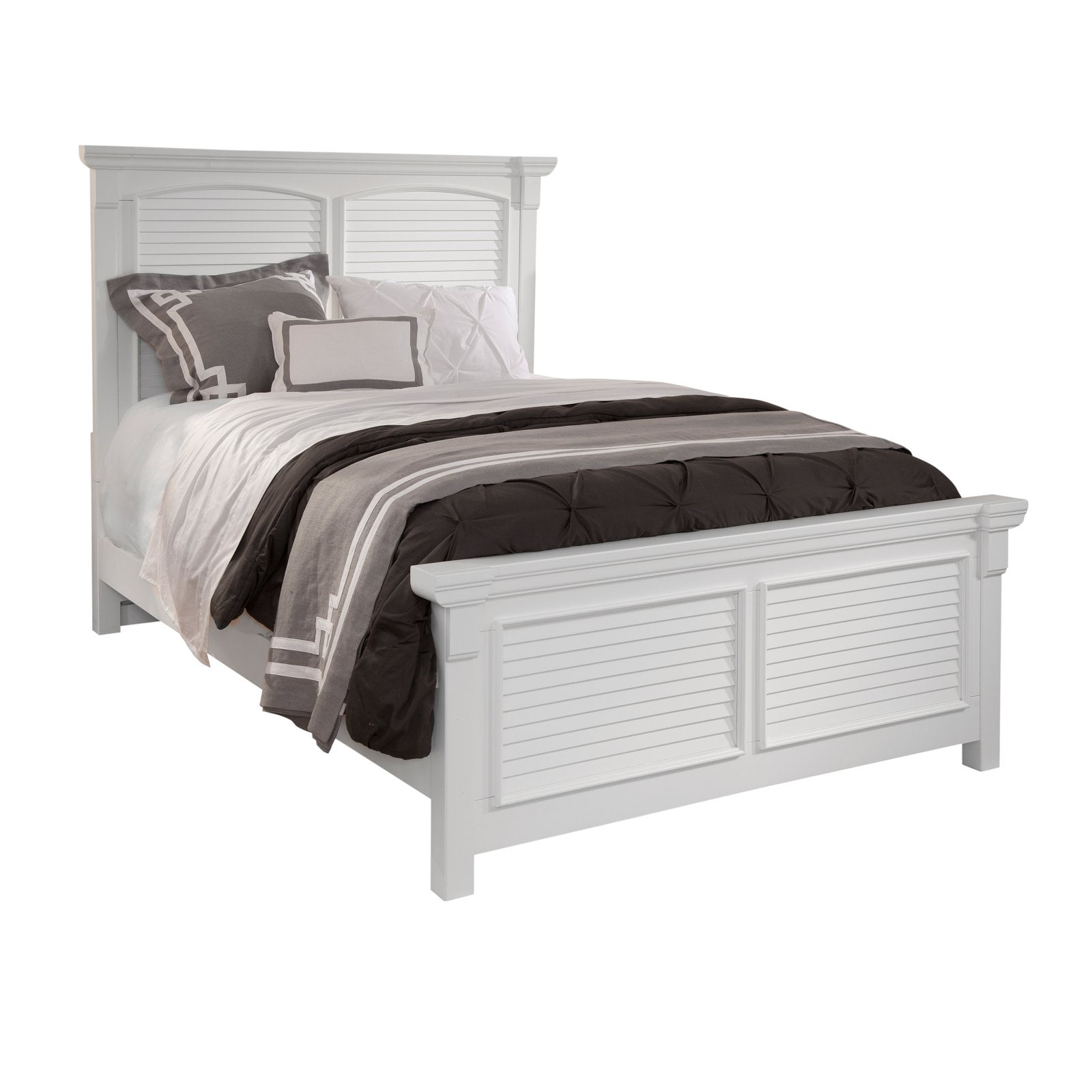 Cottage Traditions Square Panel Queen, White Cottage Bed Frame