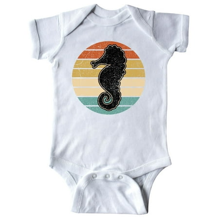 

Inktastic Seahorse Retro Sunset Gift Baby Boy or Baby Girl Bodysuit