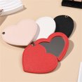 thumbnail image 2 of Love Shape Makeup Mirror with PU Leather Portable Pocket Mirror Handle Unbreakable Compact Vanity Mirror Cosmetic Tools Beauty, 2 of 4