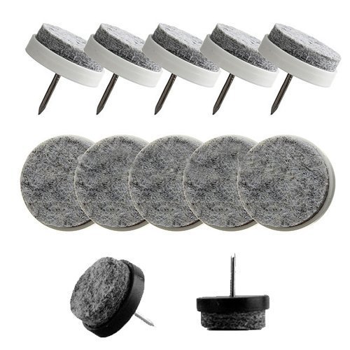 Wideskall 7/8" inch Diameter Heavy Duty Nail Furniture Pad Floor