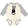 thumbnail image 3 of Inktastic Skeleton Cat Boys or Girls Long Sleeve Baby Bodysuit, 3 of 5