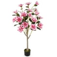 thumbnail image 1 of Costway 1 PCS 51" Artificial Magnolia Tree with Elegant PEVA Leaves Multi-branch Trunks, 1 of 10