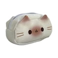 thumbnail image 3 of Estuche de peluche para lápices, bolsa de cosméticos con diseño de gato de dibujos animados, ligero, para niños y niñas, para la escuela, suministros, 3 of 8