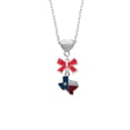 thumbnail image 2 of Delight Jewelry Silvertone Enamel Lone Star Texas Red Bow Heart Necklace, 2 of 4