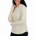 thumbnail image 6 of SAGE Women's Lightweight Hoodie, Long Sleeve, Tan, Large, 6 of 6